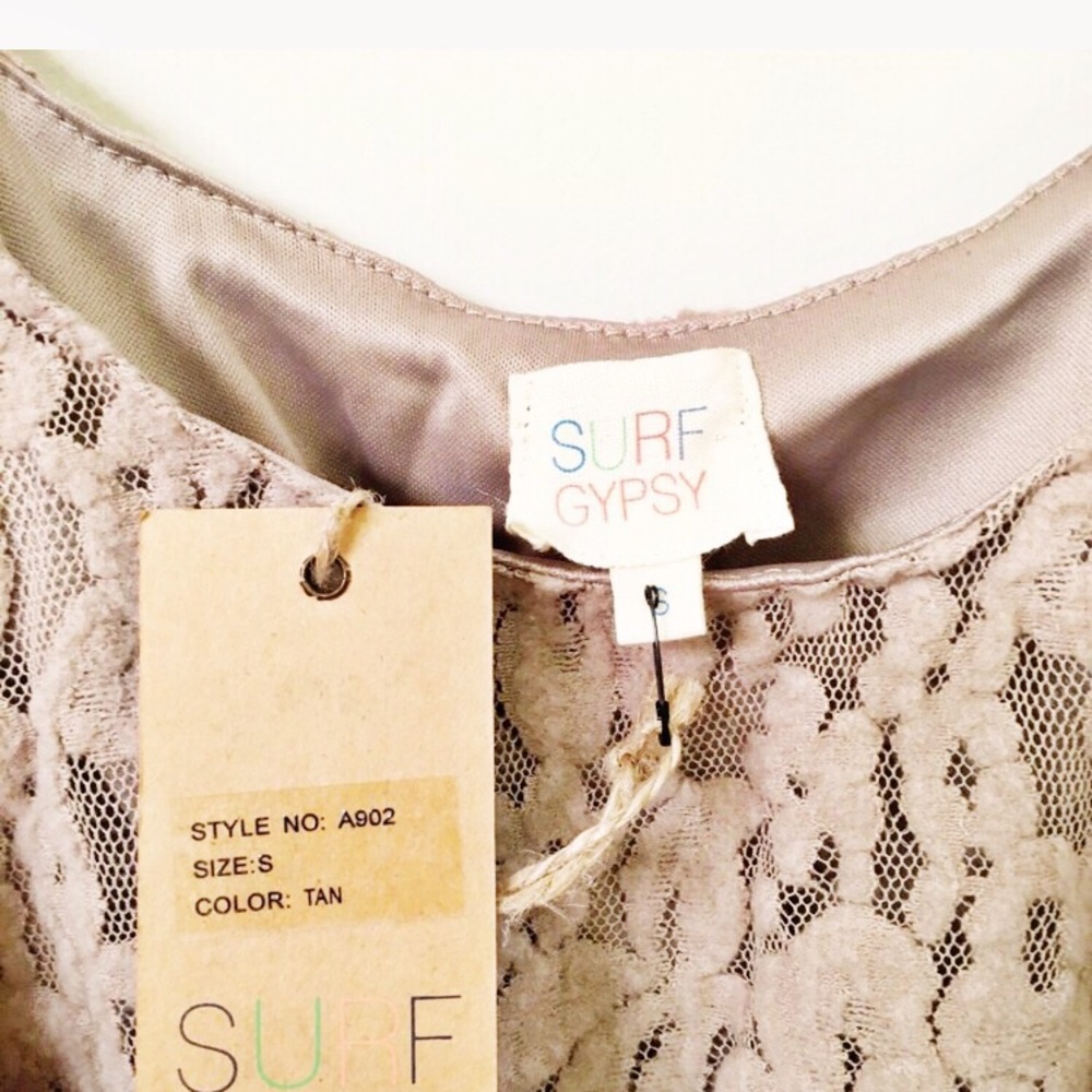Surf Gypsy Flowy Crop Top NWT - Picture 3 of 4